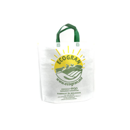 Geantă cu tortiță din material spunbond 45*40+10cm Ecogran